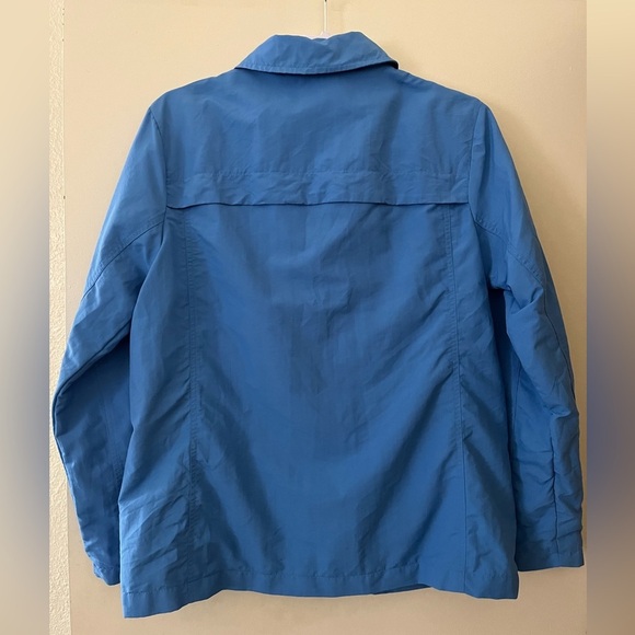 LANDS END Women’s Zip Up And Button Up Lightweight Blue Jacket. Size M - Picture 4 of 11